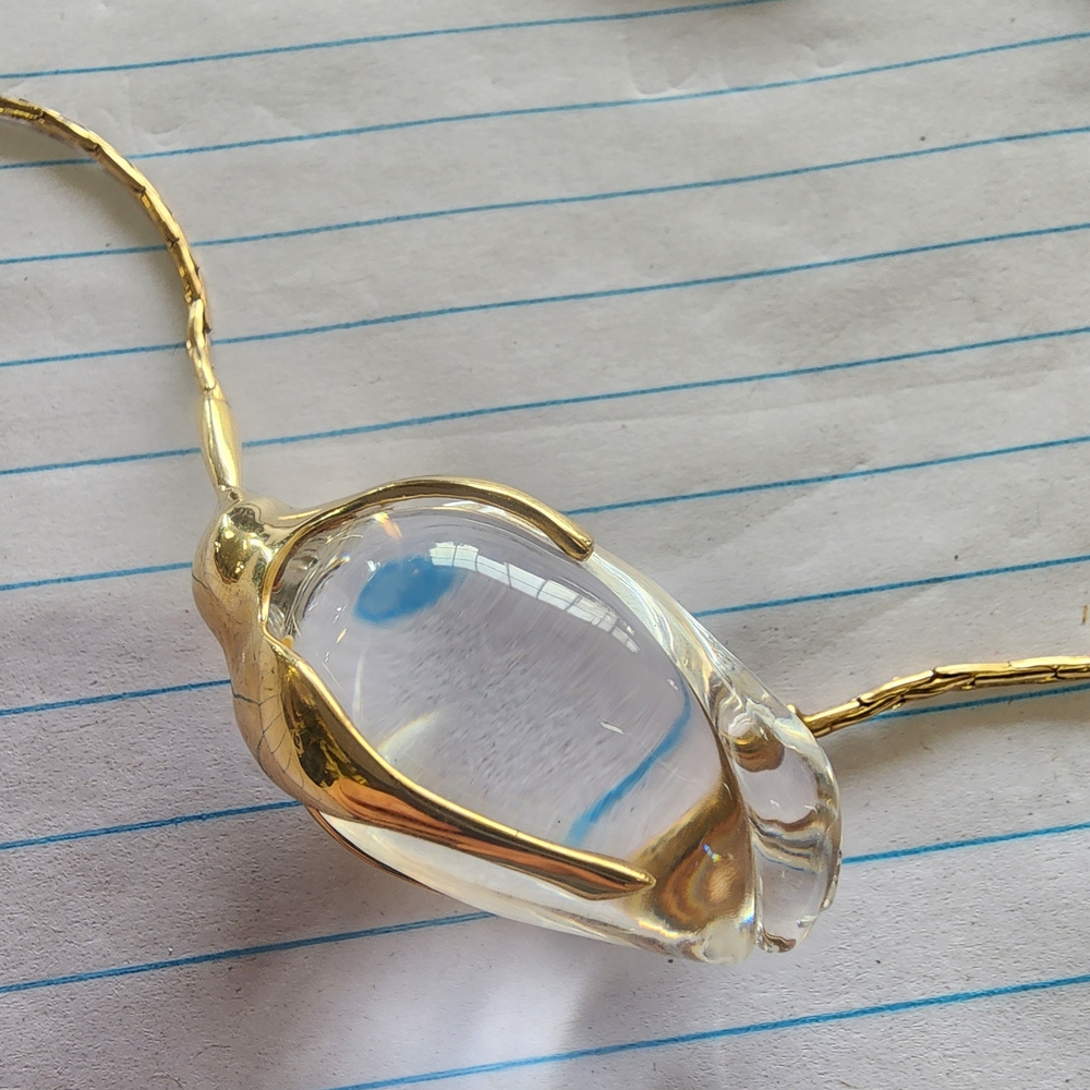 Steuben Gold and Crystal Necklace